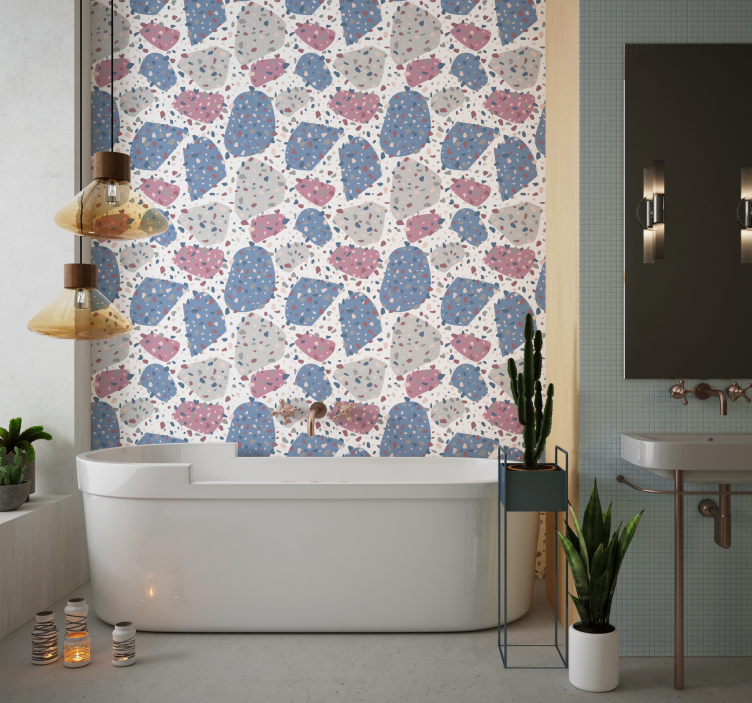 Speckled Terrazzo polka dots wallpaper - TenStickers