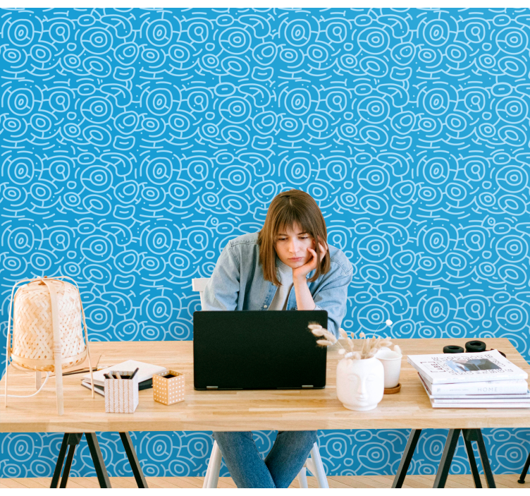 Spiral Geometric Pattern wallpaper geometric - TenStickers