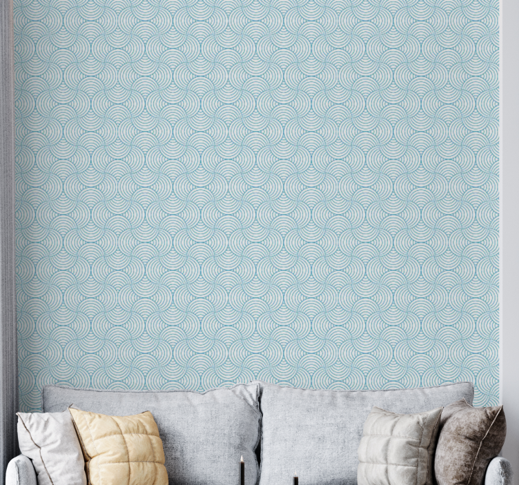 Spiral Pattern Detail living area wallpaper - TenStickers