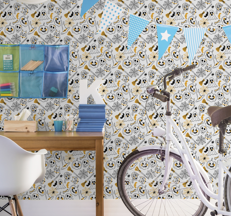 Spooky Icon Collection cute halloween wallpaper - TenStickers