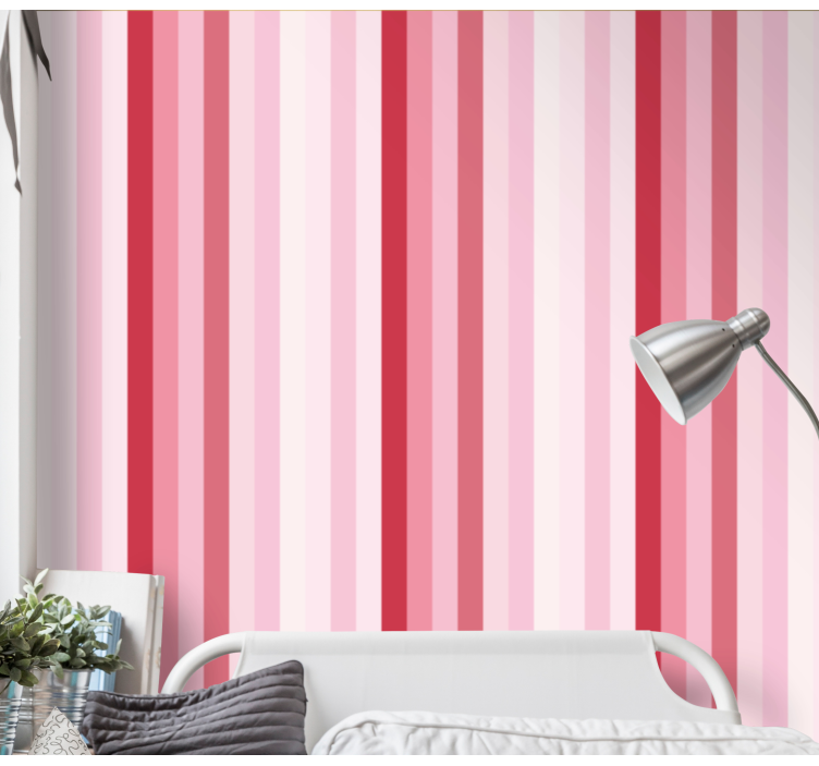 Striped Bedroom Ambience wallpaper horizontal stripes - TenStickers