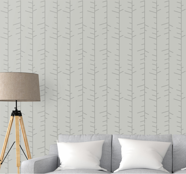 Stylish Branch Pattern living area wallpaper - TenStickers