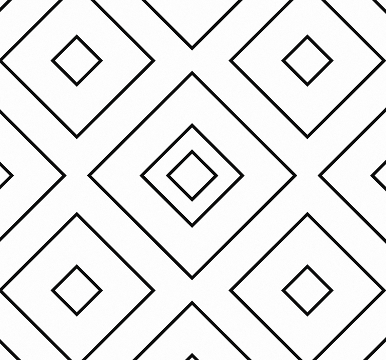 Black and white diamonds wallpaper geometric - TenStickers
