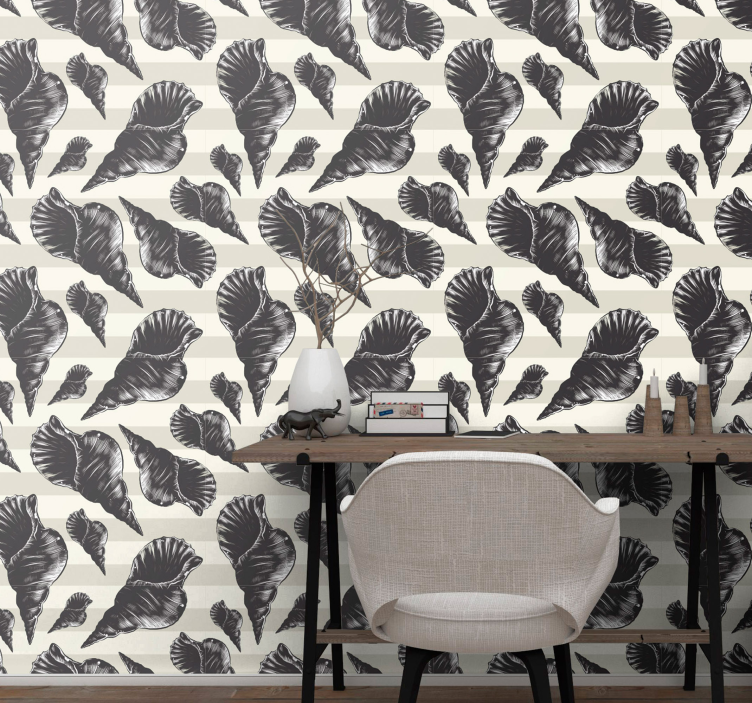 Stylized Shell Patterns animal wallpaper - TenStickers