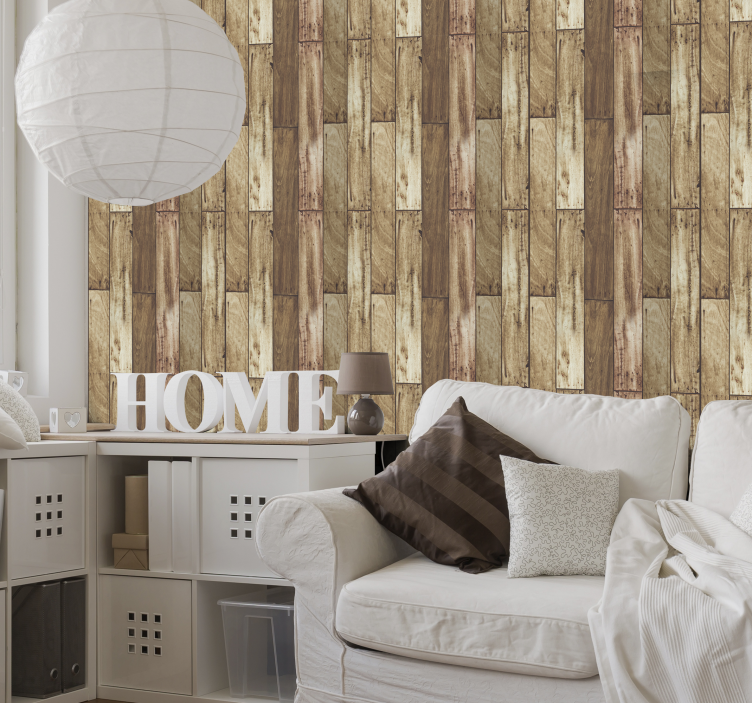 Tabulam ligneam Textured Wallpaper - TenStickers