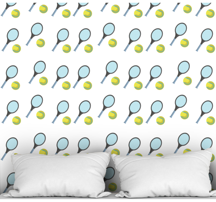 Tennis Rackets and Balls custom wallpaper - TenStickers