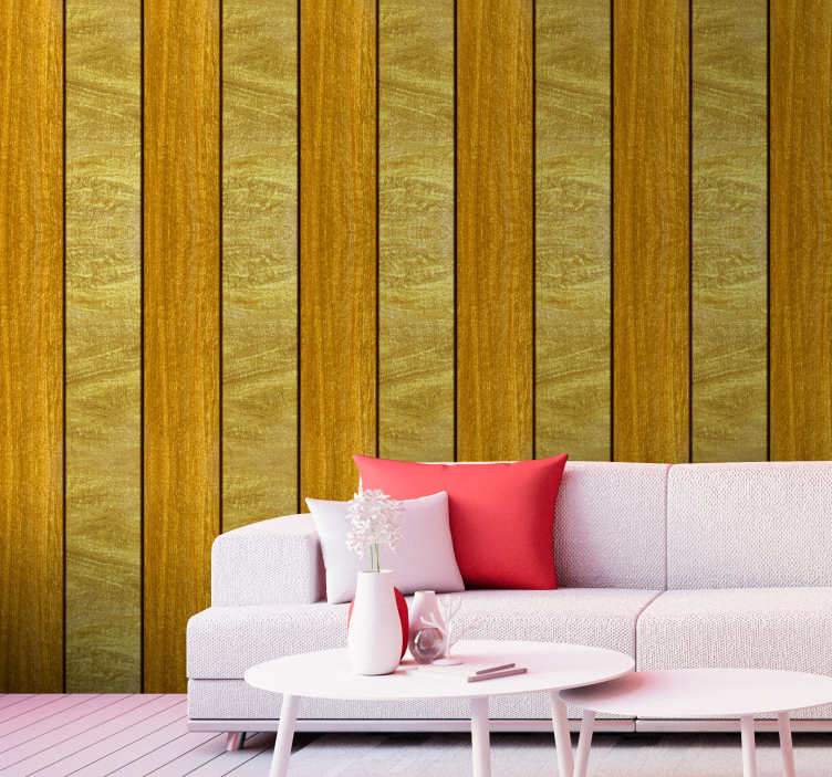 Textured Wooden Finish living area wallpaper - TenStickers