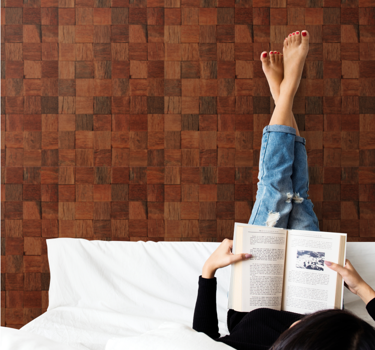 Textured Wooden Surface wood effect wallpaper - TenStickers