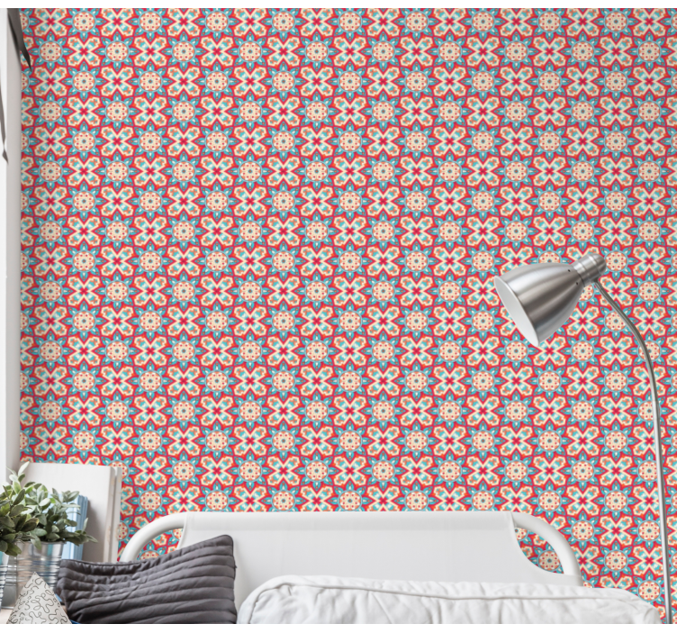 Tile Inspired Pattern tile effect wallpaper - TenStickers