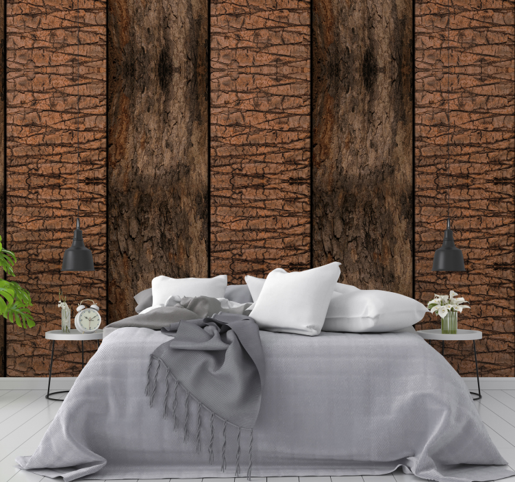 Timber Texture wood effect wallpaper - TenStickers