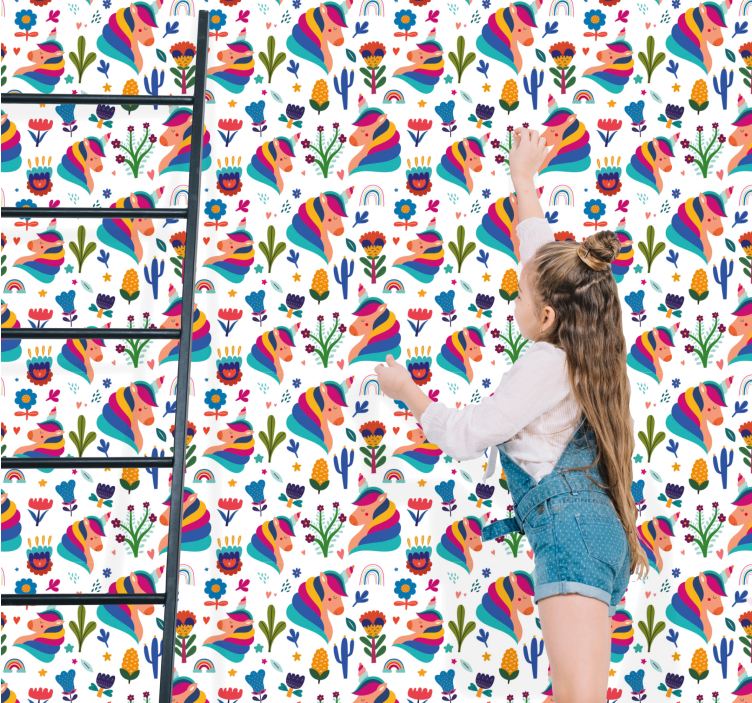 Toucan Floral Motif animals wallpaper - TenStickers