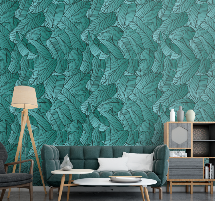 Tropical Foliage Display leaves wallpaper - TenStickers