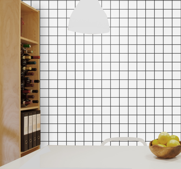 uneven checkboard Square Wallpaper - TenStickers