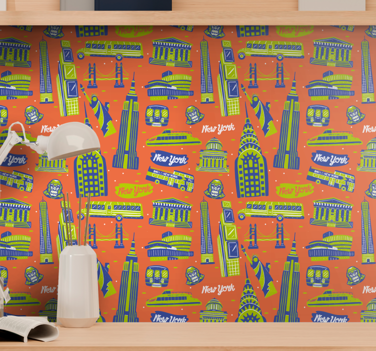 Urban Landmarks wallpaper new york - TenStickers