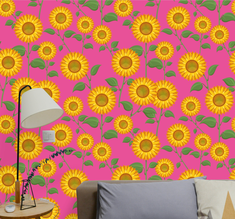Vibrant Sunflower Display flowers wallpaper - TenStickers
