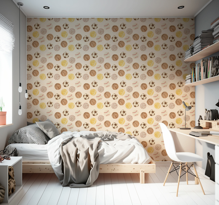 Vintage balls pattern Vintage Wallpaper - TenStickers