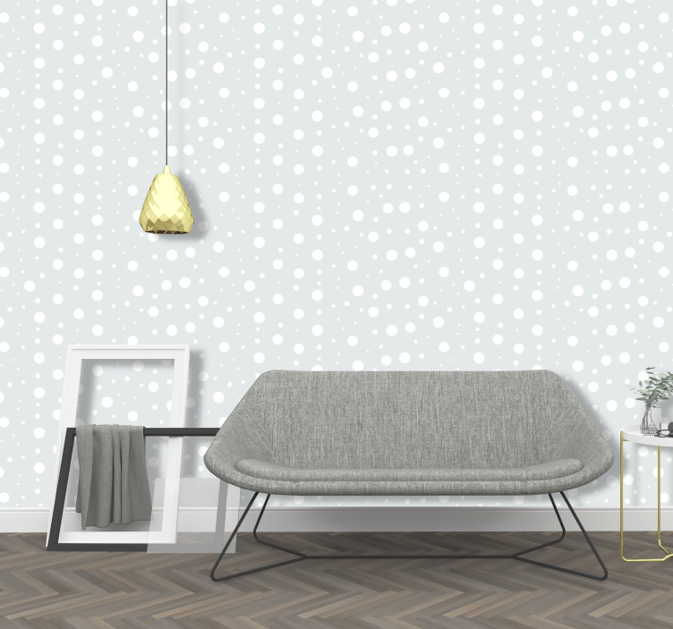 Dotted wallpaper Mint Fantasy - TenStickers