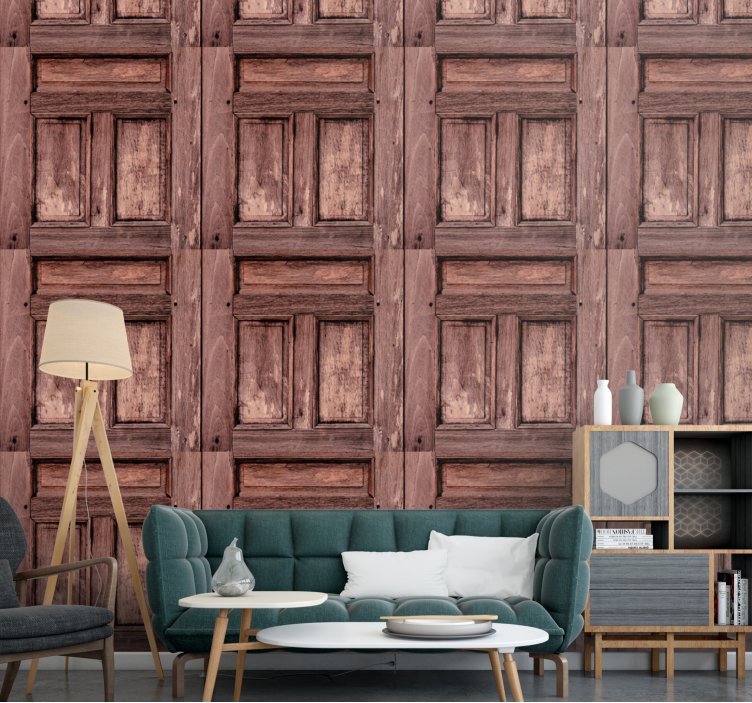 Wood panels Wood effect  wallpaper - TenStickers