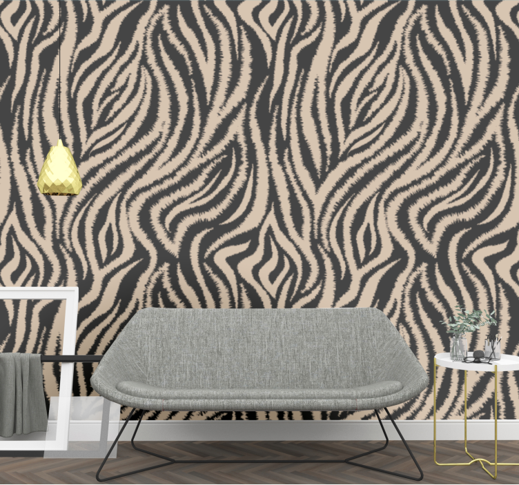 Zebra Inspired wallpaper zebras - TenStickers
