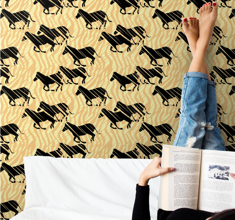Zebra Pattern Motif animals wallpaper - TenStickers