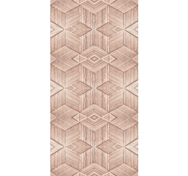 Intricate patterns wood effect wallpaper - TenStickers