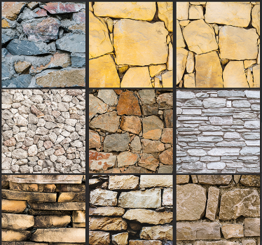 Puzzle with stones Vintage Wallpaper - TenStickers