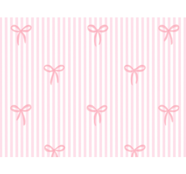 Wallpaper childrens room pink stripes and bows - TenStickers
