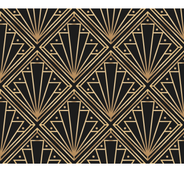 Textured wallpaper with golden and black squared pattern - TenStickers