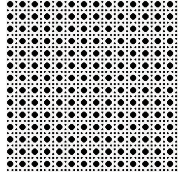 Textured wallpaper in black and white caning - TenStickers