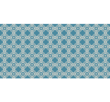 Textured wallpaper antique vintage blue and white pattern - TenStickers