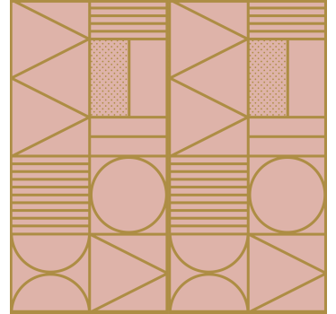 Textured wallpaper in gold and pink blocks - TenStickers
