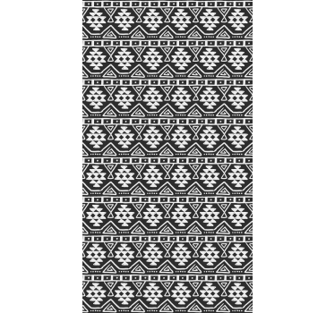 Textured wallpaper black and white bohemian design - TenStickers