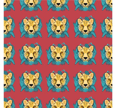 Textured wallpaper oriental style leopard design - TenStickers