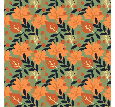 Textured wallpaper big autumn leaves design - TenStickers