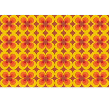 Wallpaper office 70s retro circles design - TenStickers