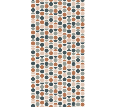 Wallpaper office semi circles pattern - TenStickers