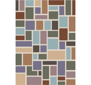 Wallpaper office colourful modern tile design - TenStickers