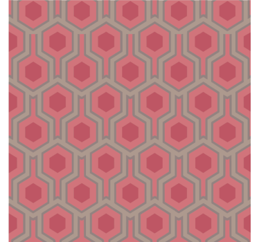 Wallpaper office 70s pink hexagons - TenStickers