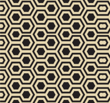 Wallpaper office geometric hexagonal design - TenStickers