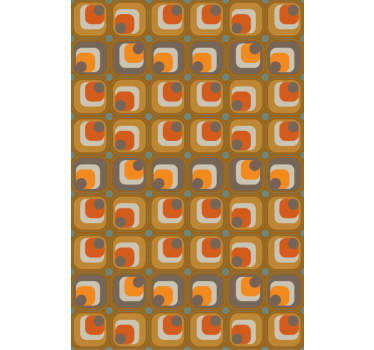 Wallpaper office 70s retro squares pattern - TenStickers