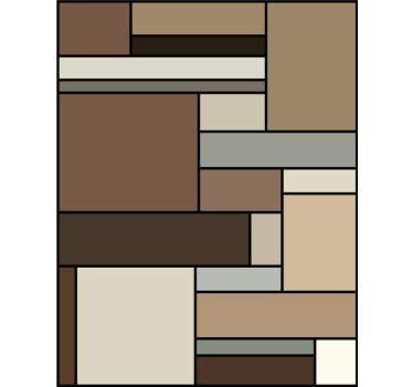 Wallpaper office brown squares - TenStickers