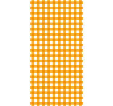 Hallway wallpaper in orange and white squares - TenStickers