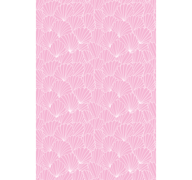 Wallpaper childrens room pink shell design - TenStickers