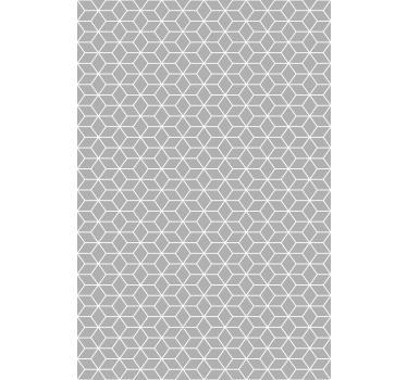 Textured wallpaper in hexagonal grey pattern - TenStickers