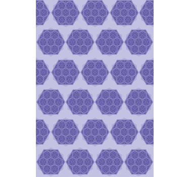 Textured wallpaper intricate purple hexagons - TenStickers
