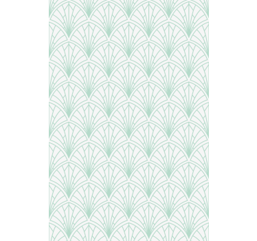 Textured wallpaper geometric green leaf design - TenStickers
