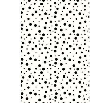 Textured wallpaper with black polka dots - TenStickers