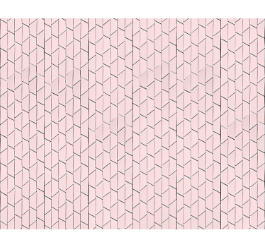 Textured wallpaper in pink geometric pattern - TenStickers