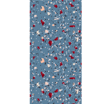 Textured wallpaper blue geometric terrazzo - TenStickers