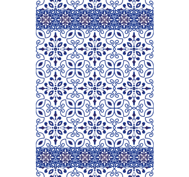 Wallpaper office white and blue classic design - TenStickers